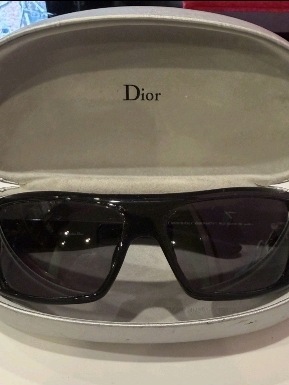 Dior Black Sunglasses with Gray Smoke Lenses - Picture 10 of 10